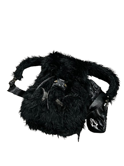 *RYECHASIN FUNCTIONAL ECO-FRIENDLY FUR SMALL BACKPACK