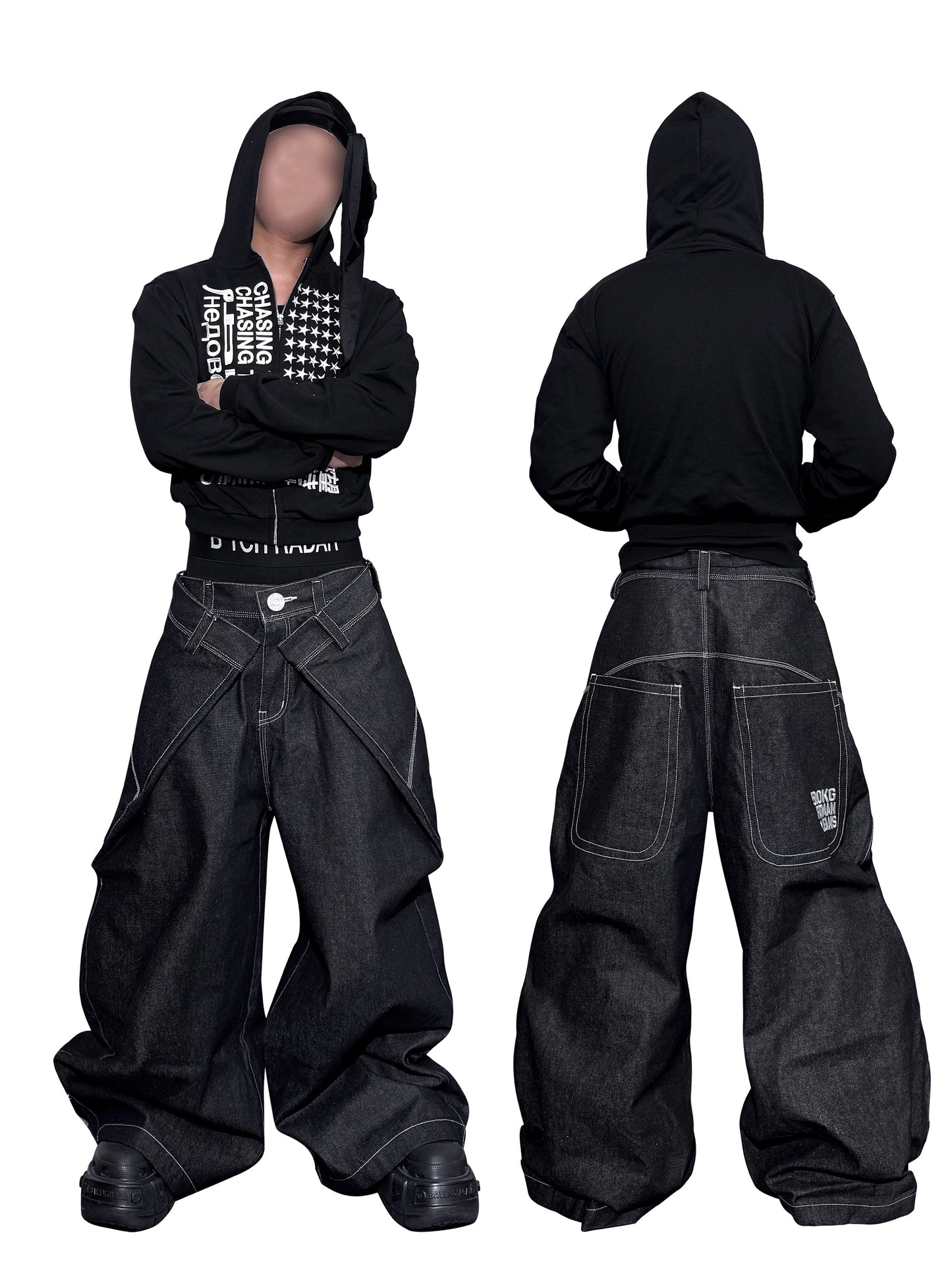 *RYE CHASIN “500KG FATMAN JEANS"