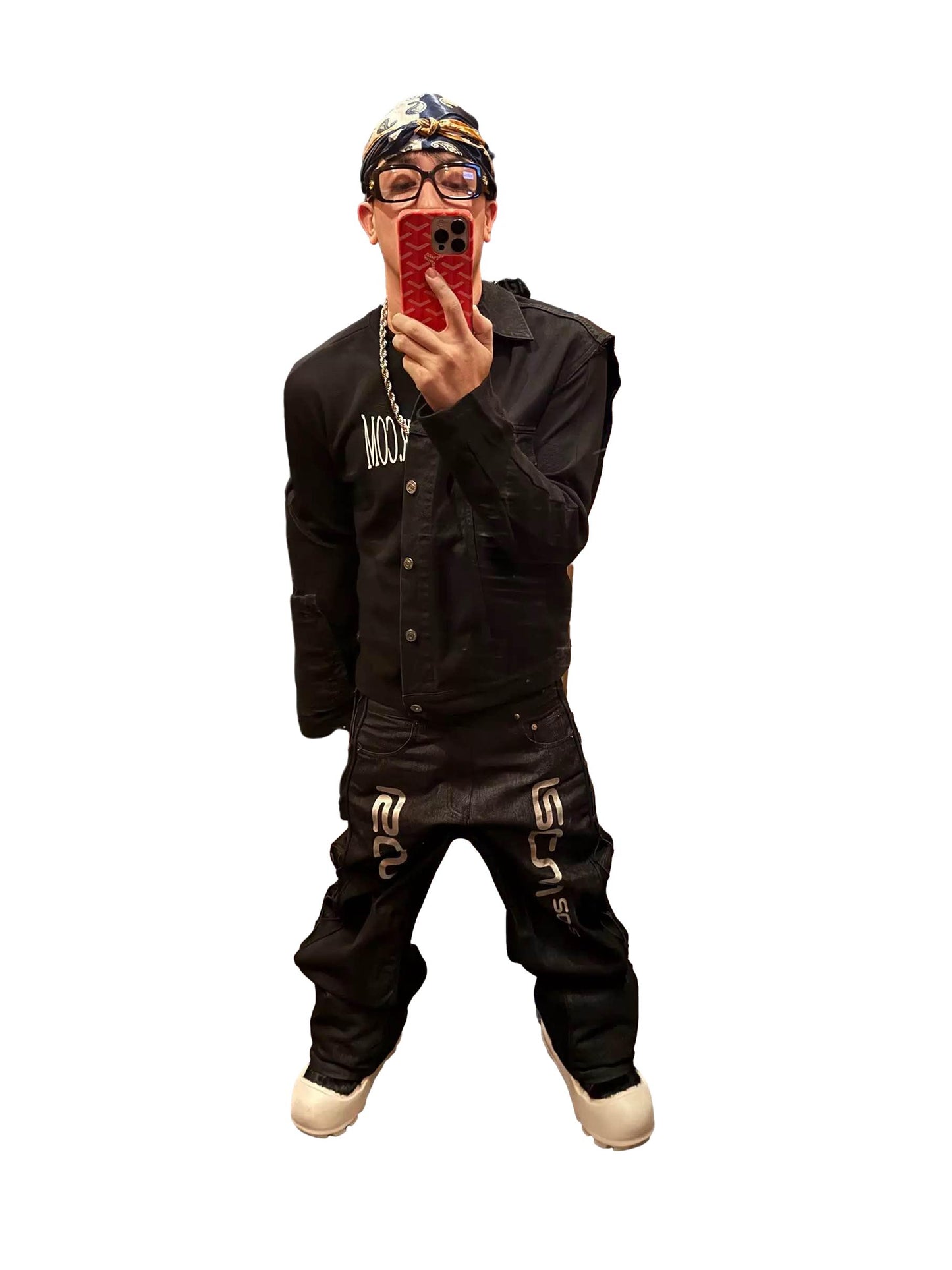 *RYE CHASIN *RACING BLACK JEANS RAW DENIM