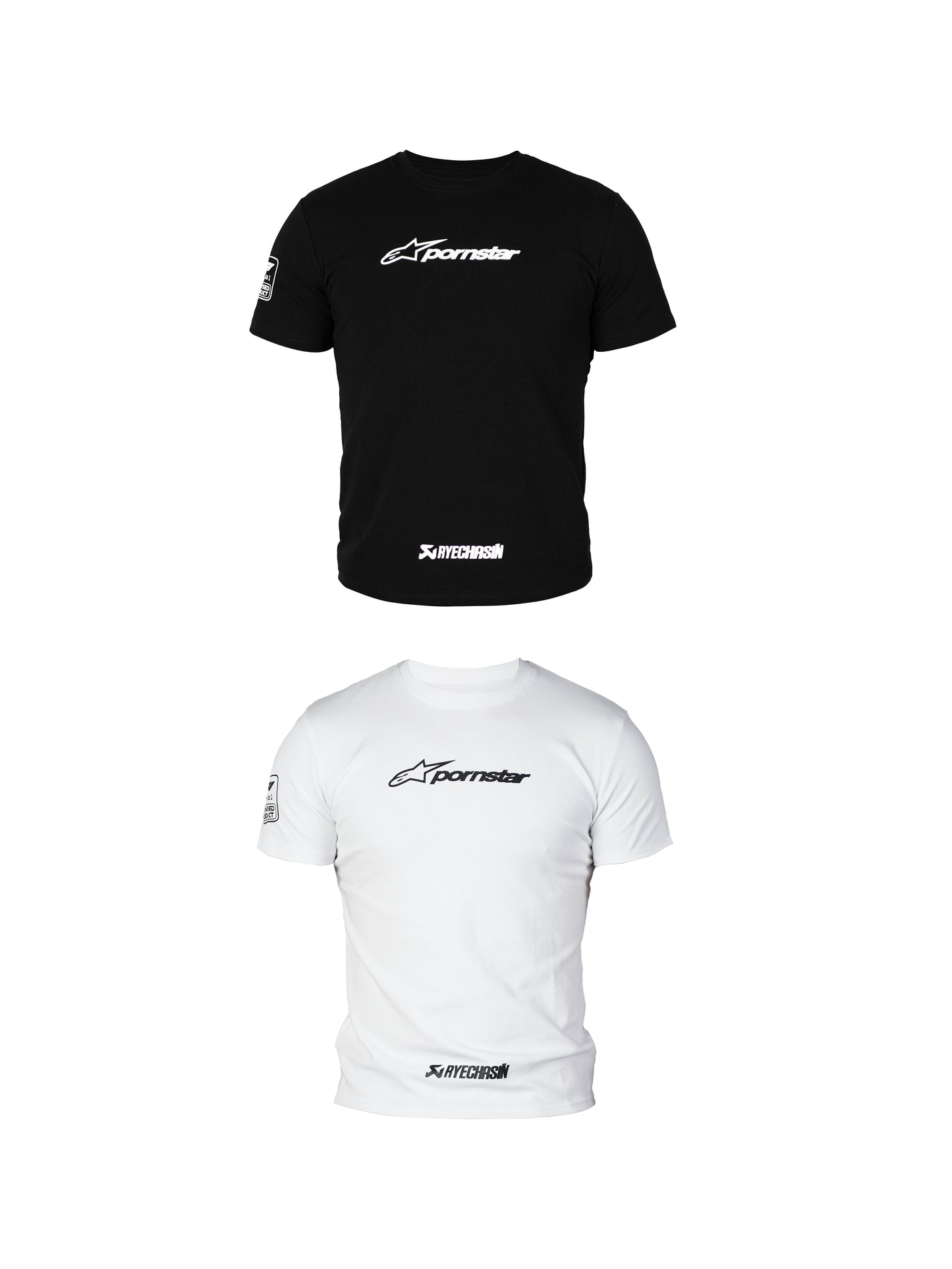 *RYECHASIN P-STAR SPORTS TEE WHITE/BLCK