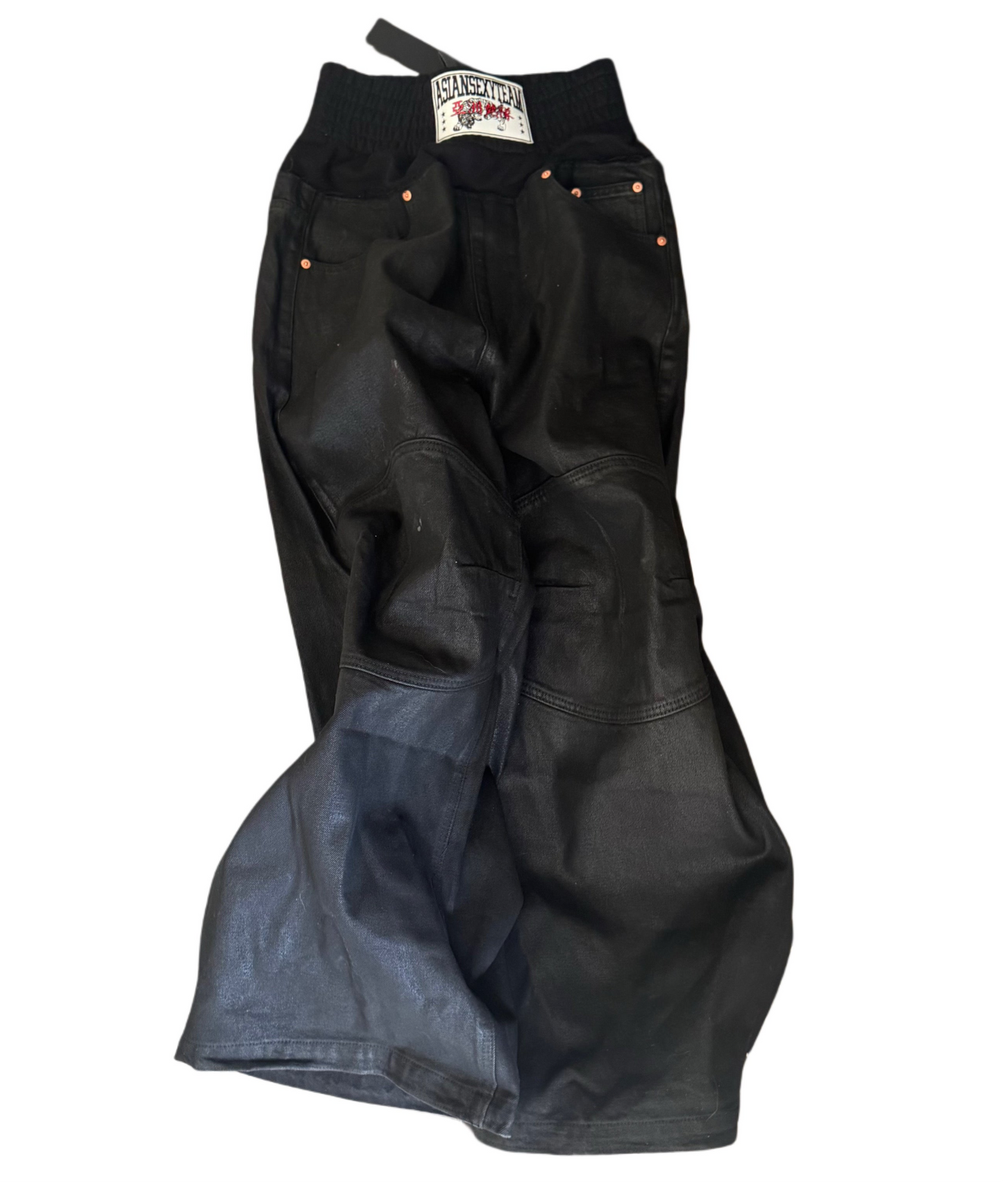 *RYE CHASIN ASIAN SEXY TEAM DOUBLE-UP WAX BAGGY JEAN