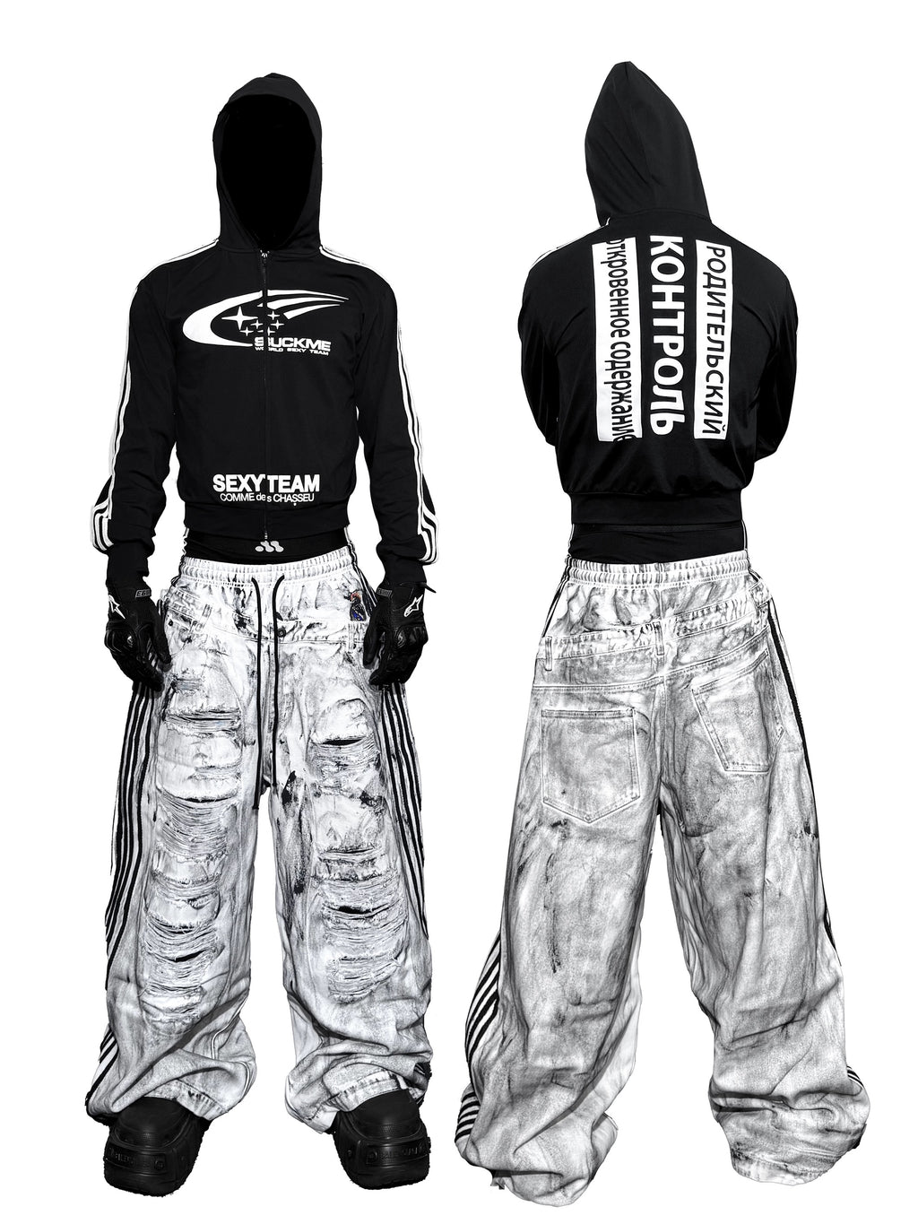 *RYE CHASIN "FOOTBALL PUNKS"! WHITE CANVAS PANTS