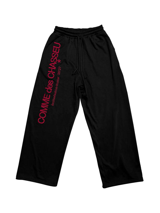 *RYE CHASIN *COMME des CHASSEU/Embroidered Loose-Fit Sweatpants