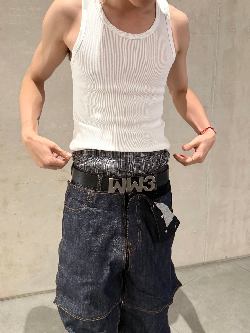 *RYE CHASIN *WW3 LEATHER BELT.